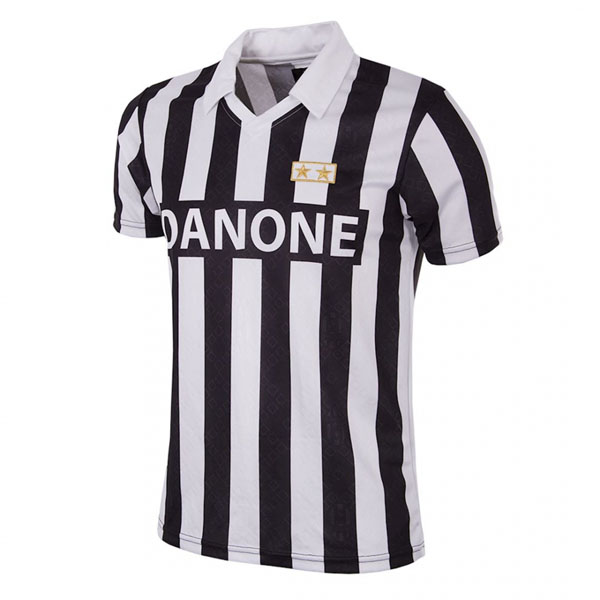 Tailandia Camiseta Juventus 1ª Retro 1992 1993 Negro Blanco